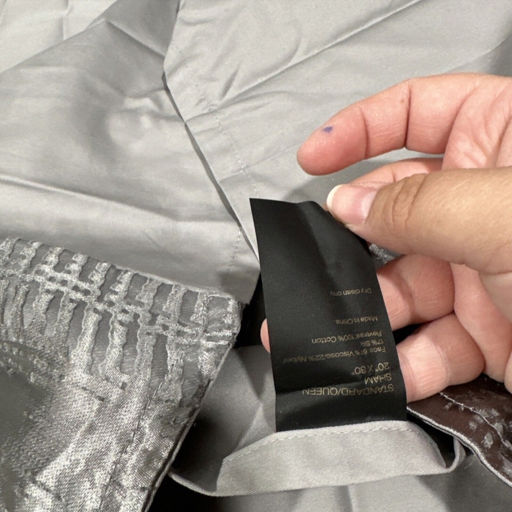 NIB $165 [ 1‎ Standard/Queen Sham ] Donna Karan Vapor Collection Grey - Picture 11 of 13
